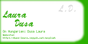 laura dusa business card